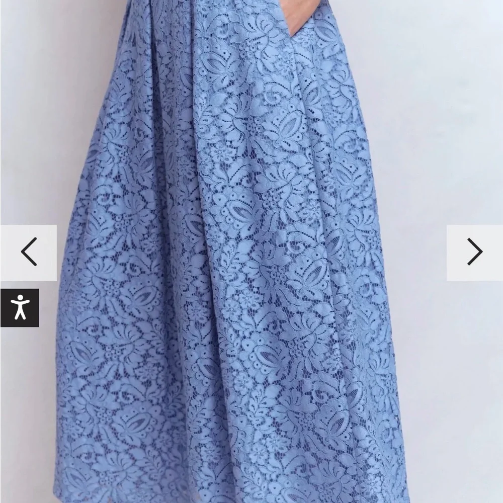 Boden Cornflower Blue Verity Lace Skirt- 6